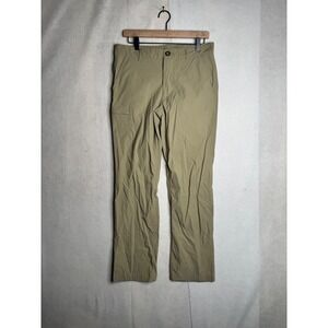 UB Tech Mens Classic Fit Khaki Tan Stretch Nylon Outdoor Travel Pants 32x32